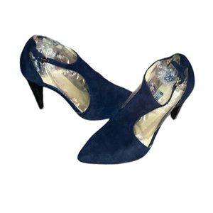 Karen Millen blue suede heels size 37